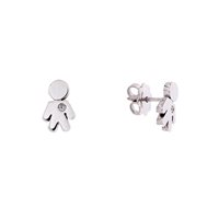 Earrings Crivelli Child easy in Gold Diamante 0.02 Ct 212-M365/M - 212-M365/M